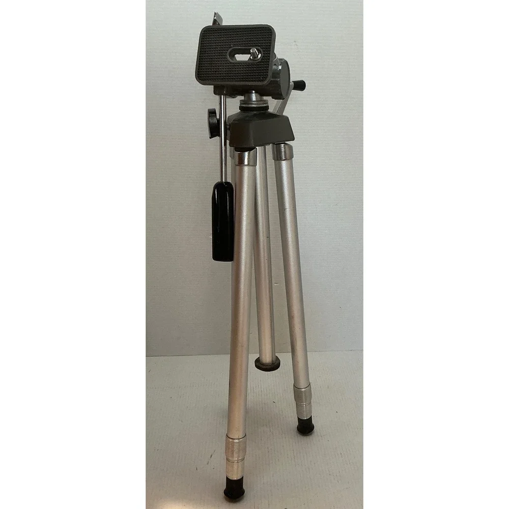 Hollywood Vintage Acme-Lite Tripod Aluminum Adjustable Camera Stand Silver Y2K
